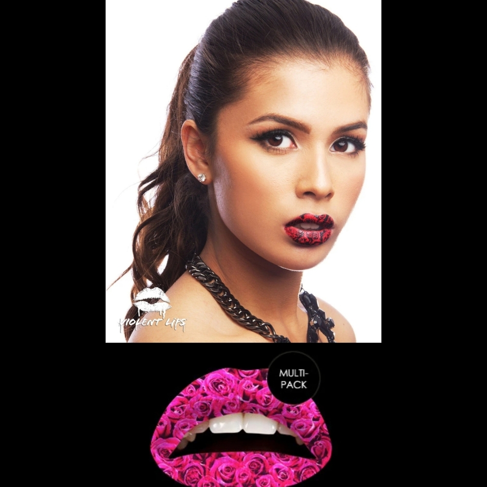 ๐VIOLENT LIP'S DESIGNER LIP DECALS! ROSES - Picture 2 of 6